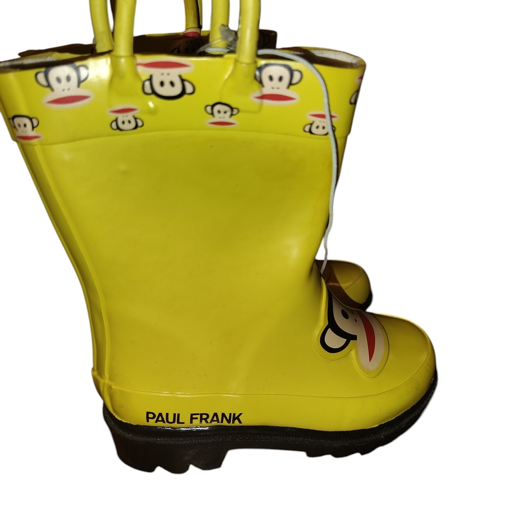 Paul Frank Bright Yellow Monkey Rain Boots - Picture 3 of 6